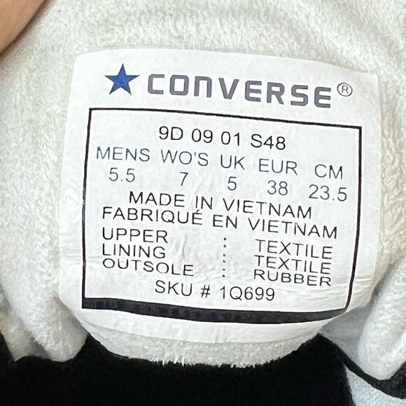 Converse Jack Purcell Low Top Women's 7 Black Canvas Sneaker Lace Up Skate Shoes - Picture 10 of 10